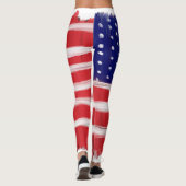 Leggings Drapeau peint d'art populaire (Dos)