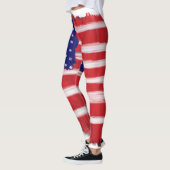 Leggings Drapeau peint d'art populaire (Gauche)