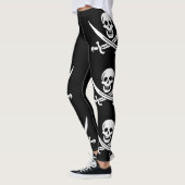 Leggings Drapeau pirate crâne épées croisées (Gauche)