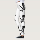 Leggings Drapeau pirate crâne épées croisées (Gauche)