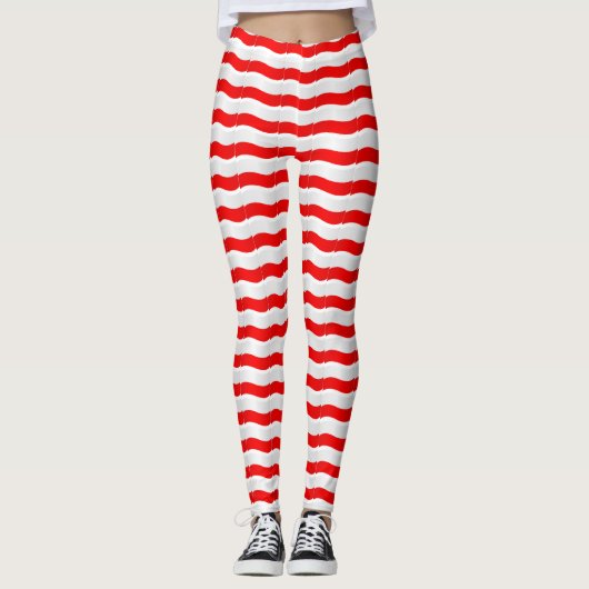 Leggings Drapeau Polonais (Devant)