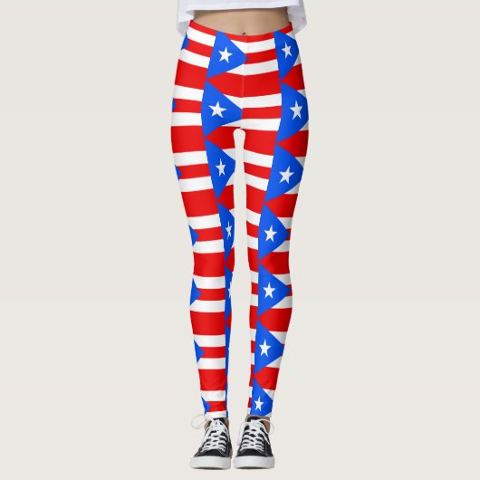 Leggings Drapeau portoricain (Devant)