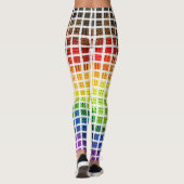 Leggings Drapeau Quirky Boho Plaid Coloré Gay Rainbow Pride (Dos)
