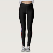 Leggings Drapeau rayé du Wyoming (Devant)