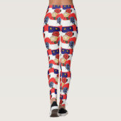 Leggings Drapeau Rose blanc rouge fantaisie (Dos)