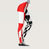 Leggings - Drapeau rouge/À damiers noir modifié (Droite)