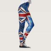 Leggings Drapeau rouge bleu blanc brillant parties scintill (Droite)