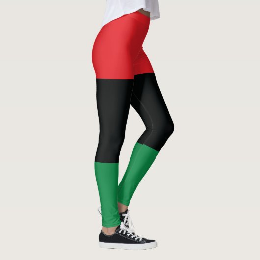 Leggings Drapeau rouge, noir et vert (Droite)