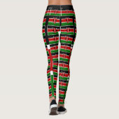 Leggings Drapeau rouge noir vert (Dos)