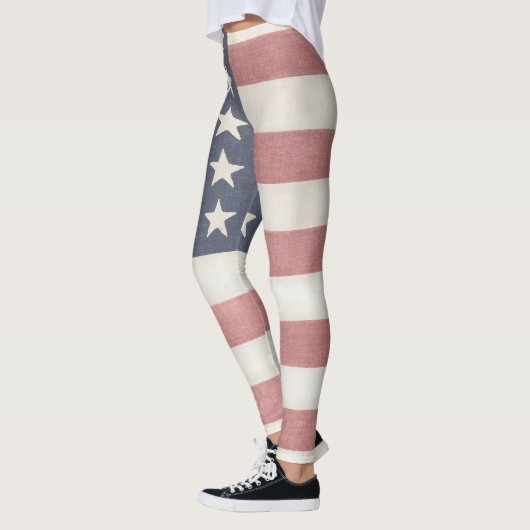 Leggings Drapeau rustique américain (Gauche)