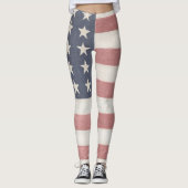Leggings Drapeau rustique américain (Devant)