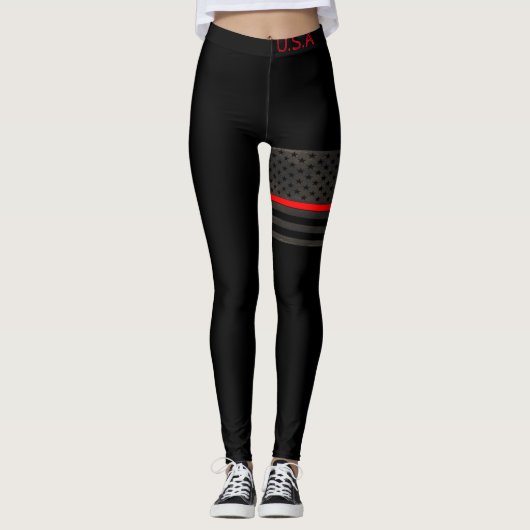 Leggings Drapeau rustique américain (Devant)
