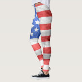 Leggings Drapeau rustique patriotique américain (Gauche)
