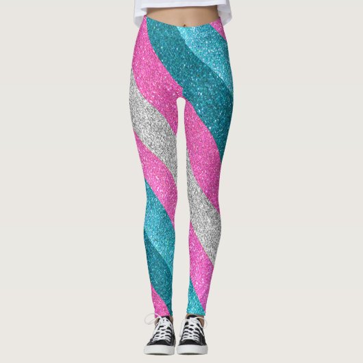 Leggings Drapeau transgenre Parties scintillant Gay pride L (Devant)