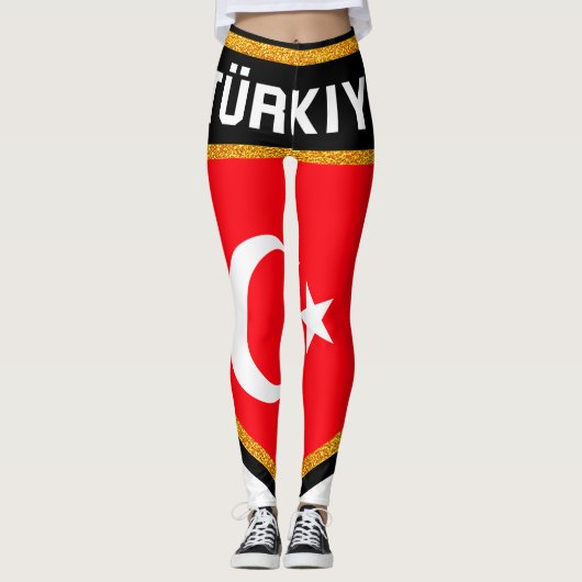Leggings Drapeau turc (Devant)