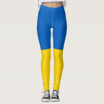 Leggings Drapeau Ukraine<br><div class="desc">Drapeau de l'Ukraine. Drapeau ukrainien. Grand cadeau avec drapeau ukrainien. Bandes horizontales simples de bleu et de jaune.</div>