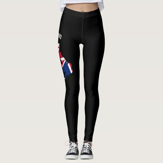 Leggings Drapeau Union Jack, Rouge Bleu & Blanc Angleterre (Devant)