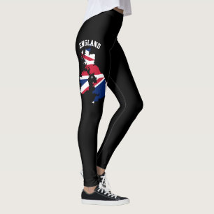 Leggings Drapeau Union Jack, Rouge Bleu & Blanc Angleterre 