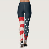 Leggings Drapeau vintage affligé des Etats-Unis (Dos)