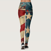 Leggings Drapeau vintage américain (Dos)