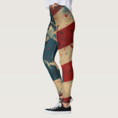 Leggings Drapeau vintage américain (Gauche)