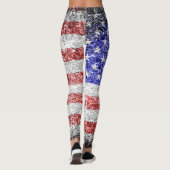 Leggings Drapeau vintage américain #17 (Dos)