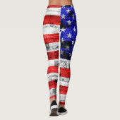 Leggings Drapeau vintage américain #9 (Dos)