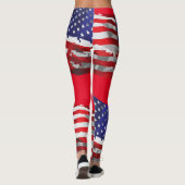 Leggings Drapeau vintage américain Thunder_Cove (Dos)