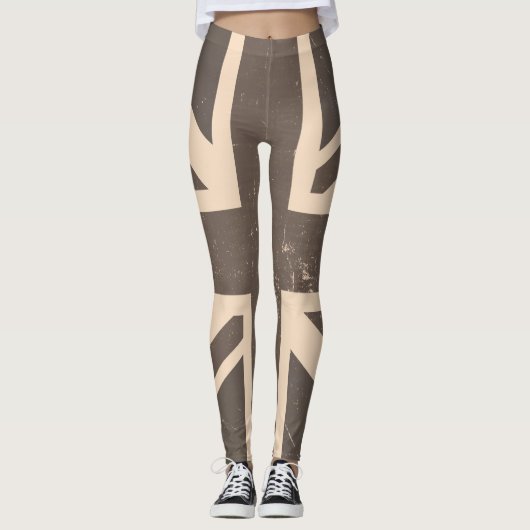 Leggings Drapeau vintage du Royaume-Uni #4 (Devant)
