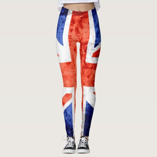 Leggings Drapeau vintage du Royaume-Uni #7 (Devant)