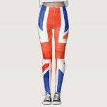Leggings Drapeau vintage UK #10<br><div class="desc">Drapeau vintage britannique. Le design est disponible sur d'autres produits.</div>
