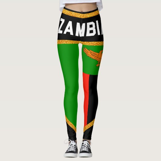 Leggings Drapeau Zambie (Devant)