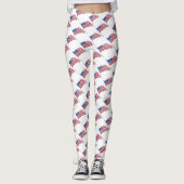 Leggings Drapeaux américains (Devant)