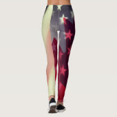 Leggings Drapeaux américains et canadiens (Dos)