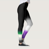 Leggings Drapeaux aromantic asexuels de fierté d'as (Droite)
