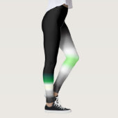 Leggings Drapeaux aromantic de fierté d'aro asymétrique (Droite)