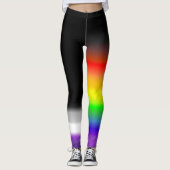 Leggings Drapeaux asexuels de fierté d'arc-en-ciel d'as (Devant)