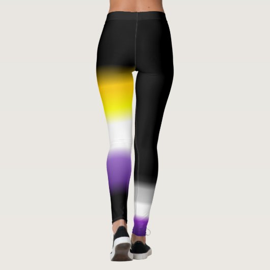 Leggings Drapeaux asexuels de fierté d'as nonbinary (Dos)