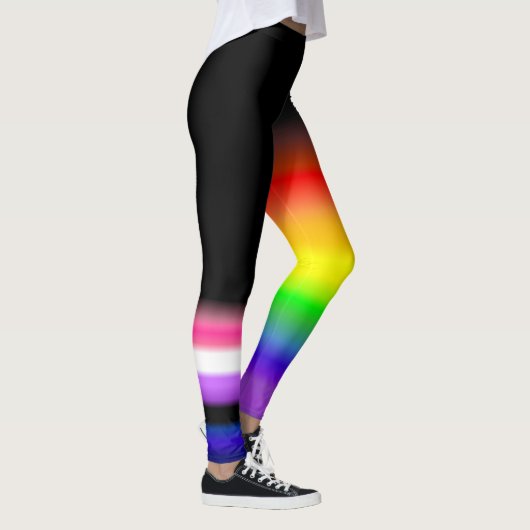 Leggings Drapeaux asymétriques de fierté d'arc-en-ciel de (Droite)
