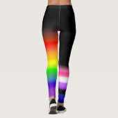 Leggings Drapeaux asymétriques de fierté d'arc-en-ciel de (Dos)