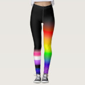 Leggings Drapeaux asymétriques de fierté d'arc-en-ciel de (Devant)