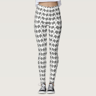 Leggings Drapeaux Checkered emballant la ligne d'arrivée