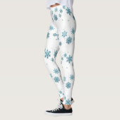 LEGGINGS **DRAPEAUX DE NEIGE BLEUS** NOËL (Gauche)