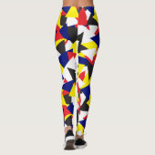 Leggings Drapeaux maritimes Motifs géométriques colorés (Dos)