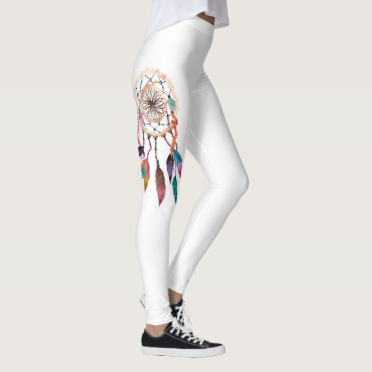 Leggings Dreamcatcher de Bohème en peinture vibrante (Droite)