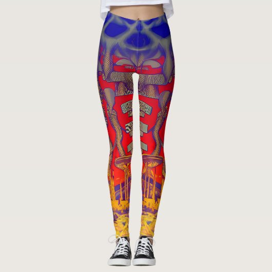 Leggings Dreamland psychédélique (Devant)