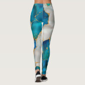 Leggings Dreamy Blue, Teal, pearl and Gold (Dos)