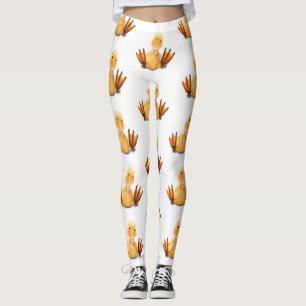 Leggings Drôle Canard Joué Wink Joyeux Smile Cartoon