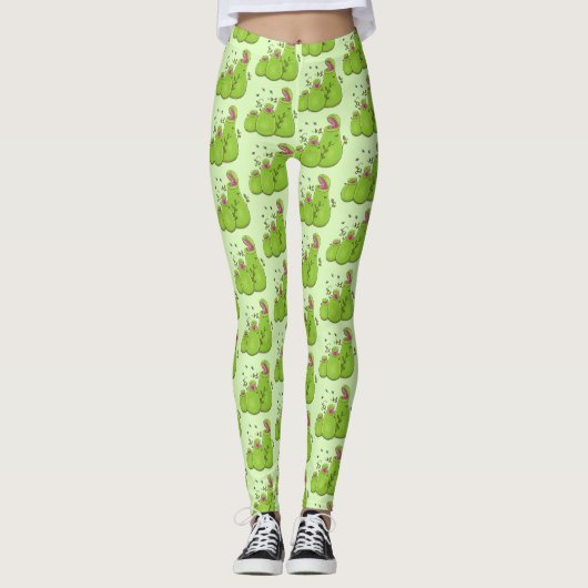 Leggings Drôle carnivore carnivore carnivore plante dessin  (Devant)