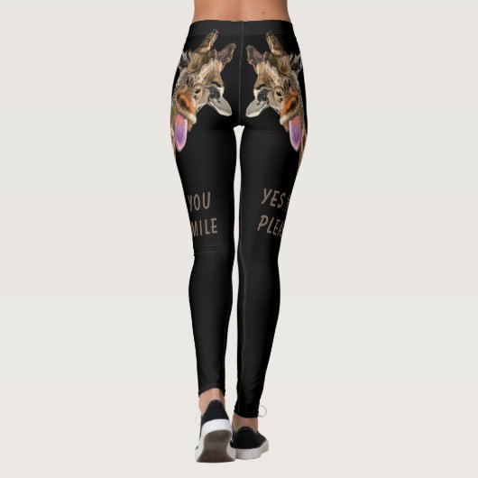 Leggings Drôle de la Girafe hors jeu Wink - Ajouter du text (Dos)